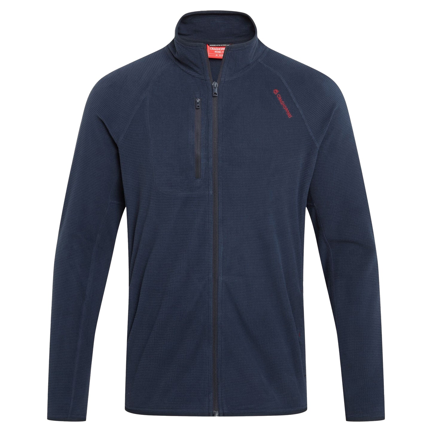 Blue Navy - Front - Craghoppers Mens Bromsgrove Nosilife Full Zip Golf Fleece Jacket