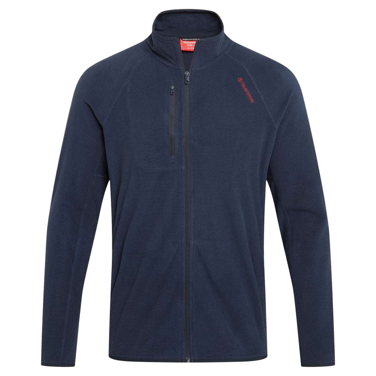 Blue Navy - Front - Craghoppers Mens Bromsgrove Nosilife Full Zip Golf Fleece Jacket