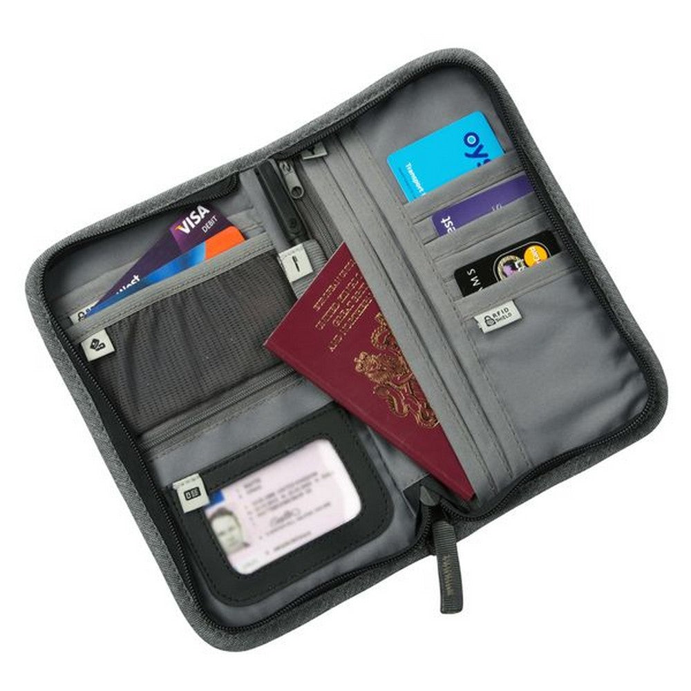 Quarry Grey - Back - Craghoppers Unisex RFID Protective Travel Wallet