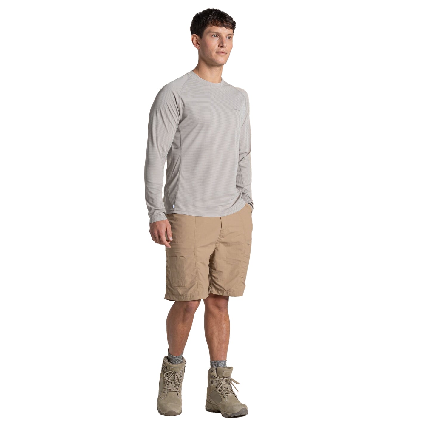 Parchment - Lifestyle - Craghoppers Mens SolarShield+ Nosilife Long-Sleeved T-Shirt