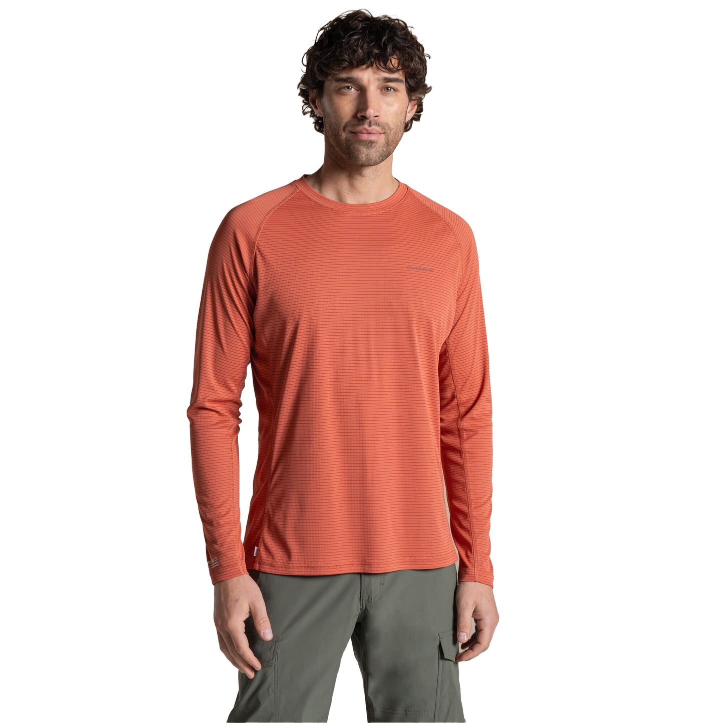 Dark Sahara - Side - Craghoppers Mens SolarShield+ Nosilife Long-Sleeved T-Shirt