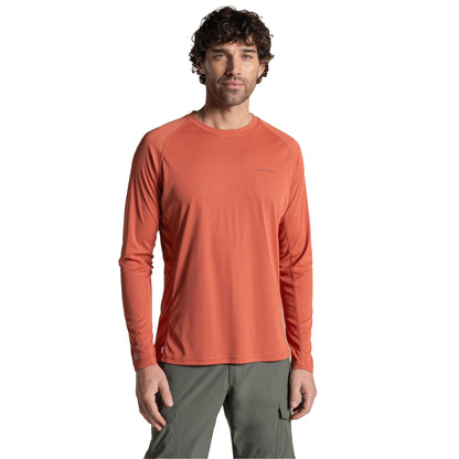 Dark Sahara - Side - Craghoppers Mens SolarShield+ Nosilife Long-Sleeved T-Shirt