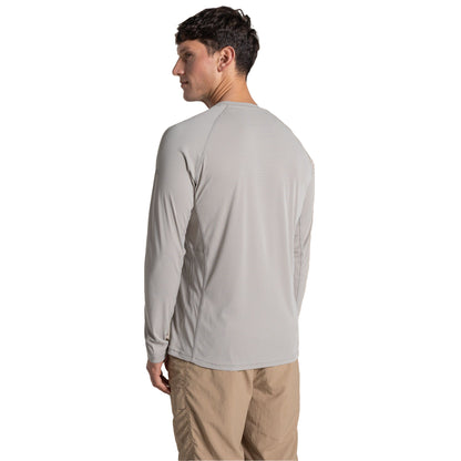 Parchment - Back - Craghoppers Mens SolarShield+ Nosilife Long-Sleeved T-Shirt