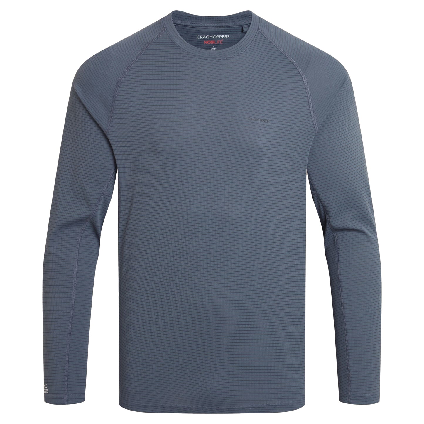 Dark Pewter - Front - Craghoppers Mens SolarShield+ Nosilife Long-Sleeved T-Shirt