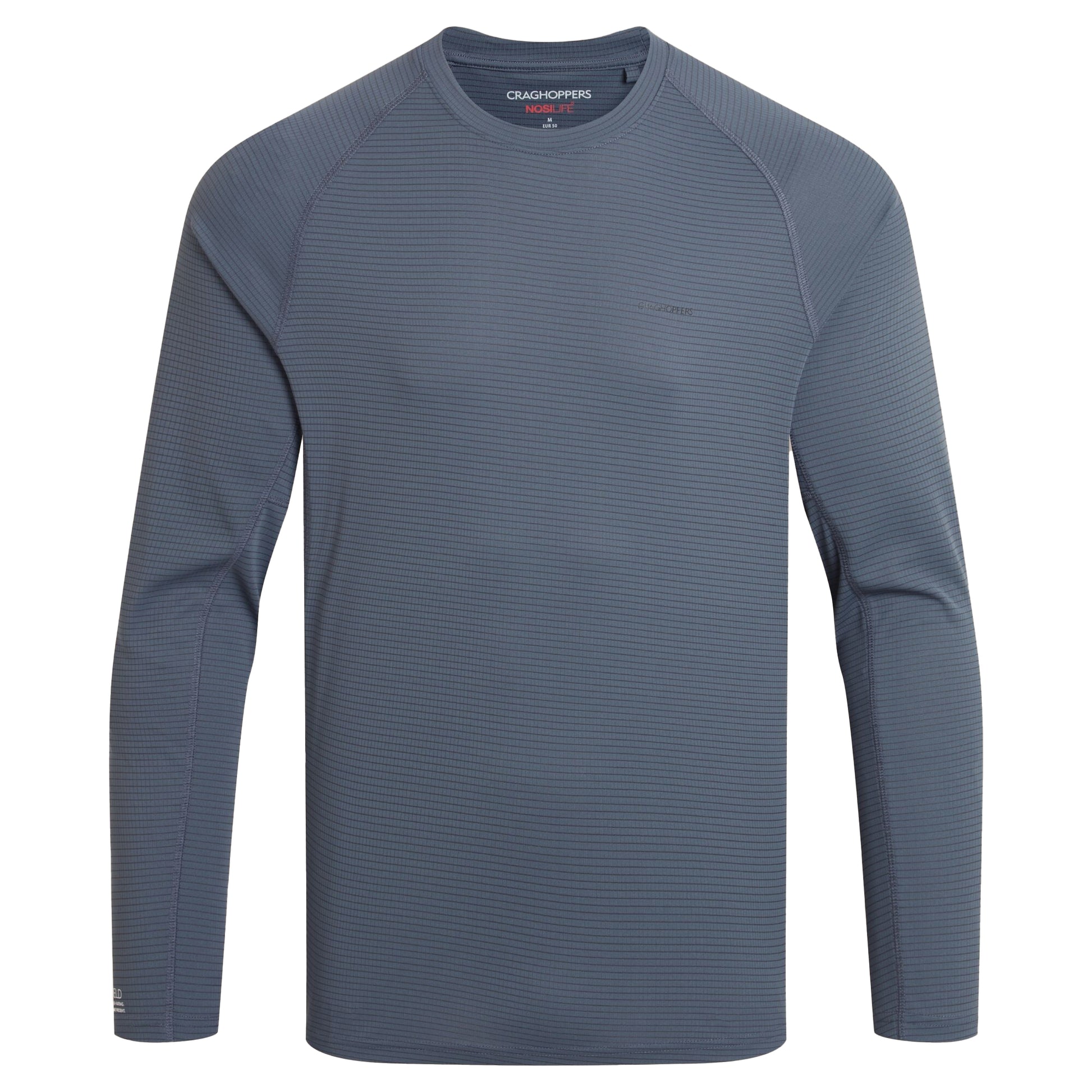 Dark Pewter - Front - Craghoppers Mens SolarShield+ Nosilife Long-Sleeved T-Shirt