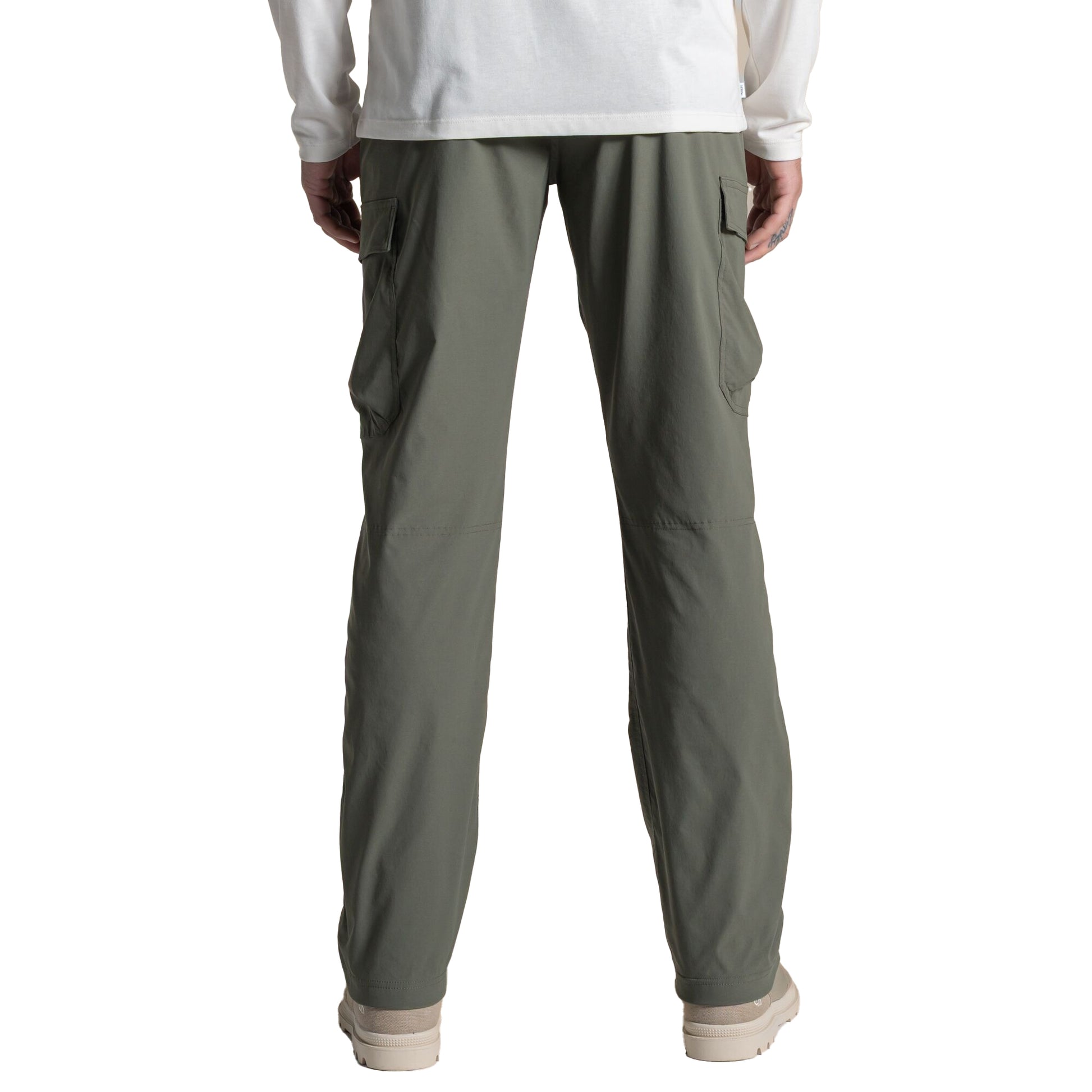 Dark Sage - Back - Craghoppers Mens Rif Stretch Nosilife Cargo Trousers