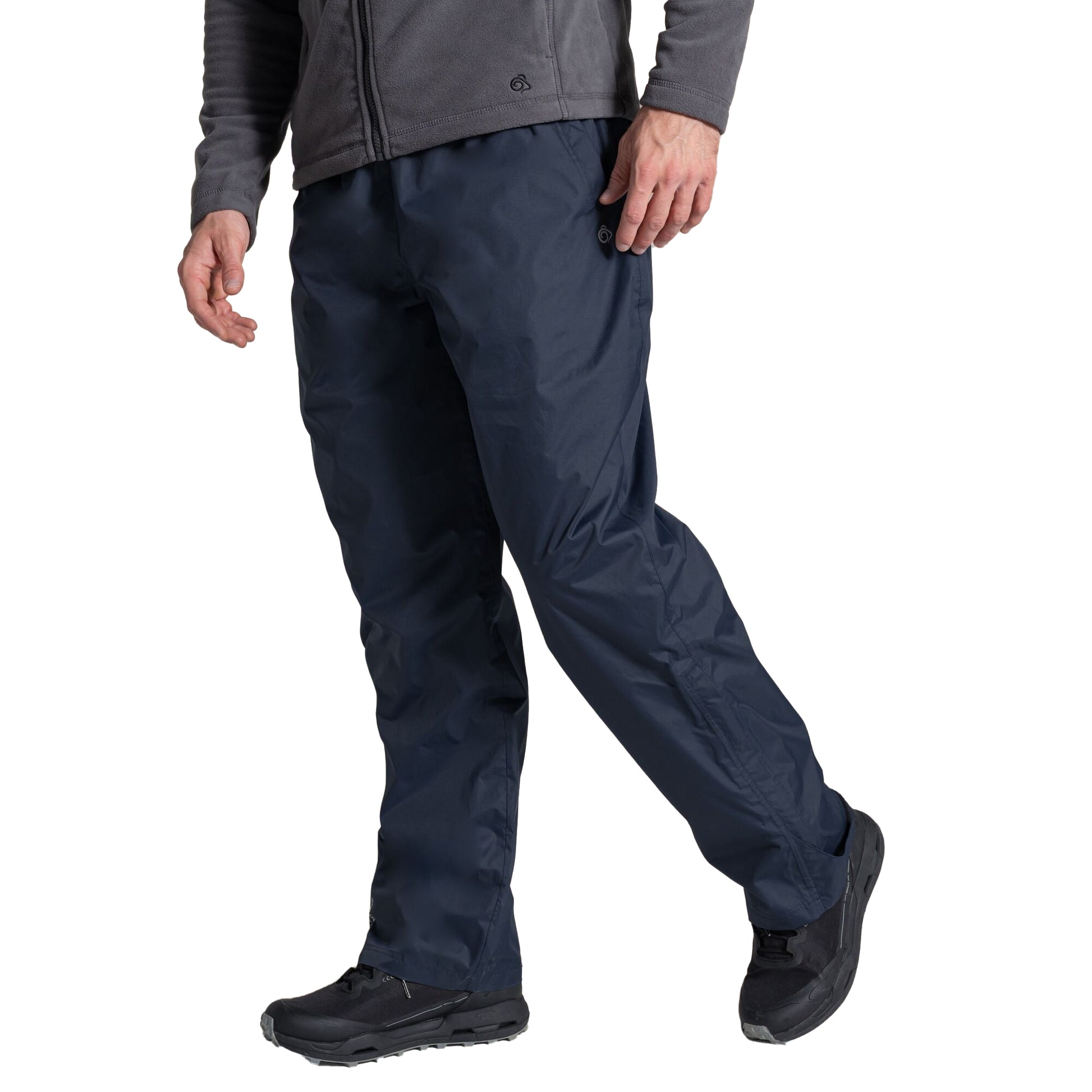 Dark Navy - Side - Craghoppers Unisex Adult Expert II Packable Waterproof Trousers