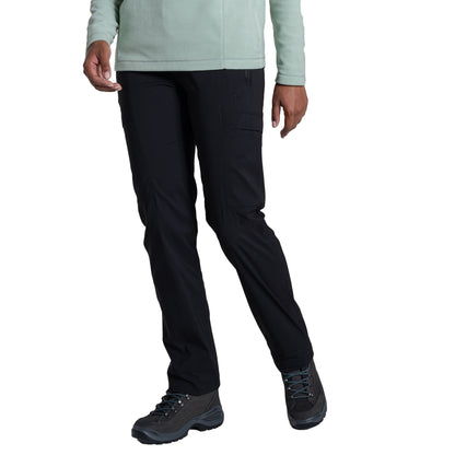 Black - Side - Craghoppers Womens-Ladies Kiwi Pro Cargo Trousers