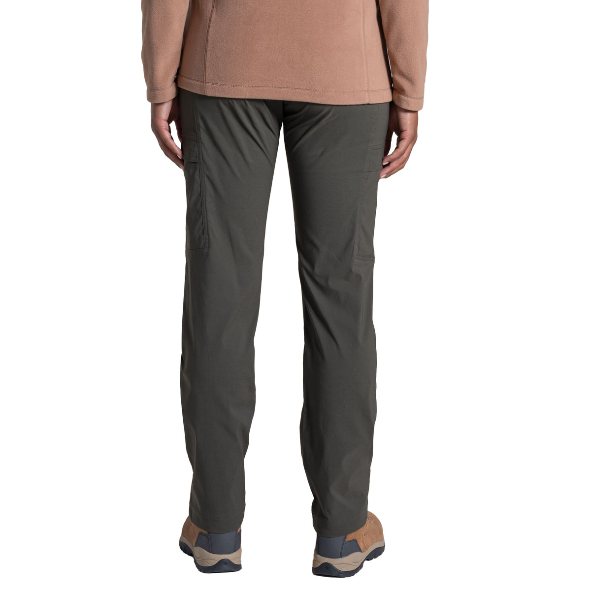 Mid Khaki - Back - Craghoppers Womens-Ladies Kiwi Pro Cargo Trousers