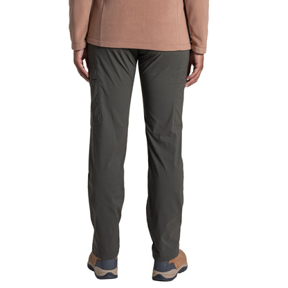 Mid Khaki - Back - Craghoppers Womens-Ladies Kiwi Pro Cargo Trousers