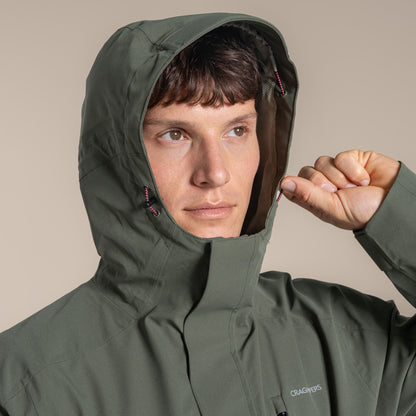 Dark Sage - Side - Craghoppers Mens Lorton II Waterproof Jacket