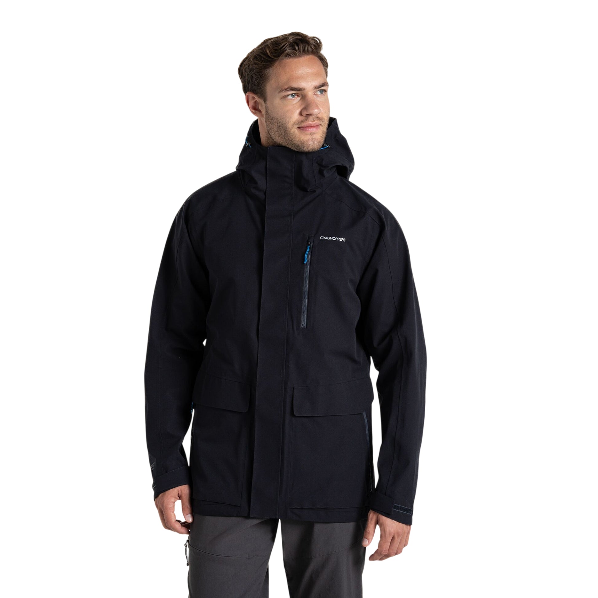Dark Navy - Side - Craghoppers Mens Lorton II Waterproof Jacket