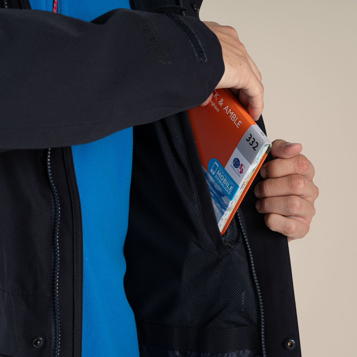 Dark Navy - Pack Shot - Craghoppers Mens Lorton II Waterproof Jacket