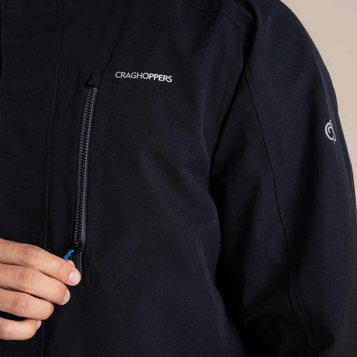 Dark Navy - Close up - Craghoppers Mens Lorton II Waterproof Jacket