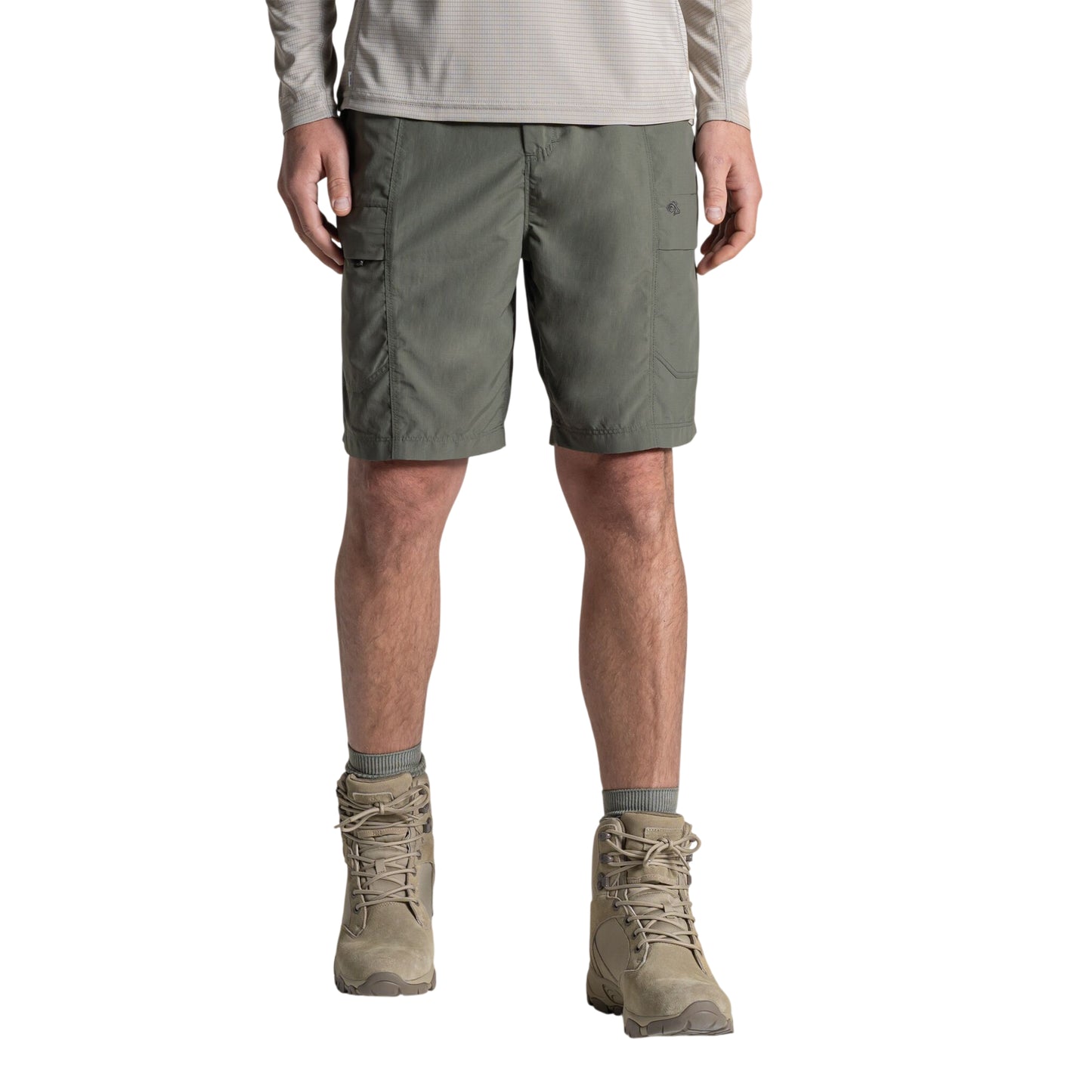 Dark Sage - Side - Craghoppers Mens Kadin Nosilife Cargo Shorts