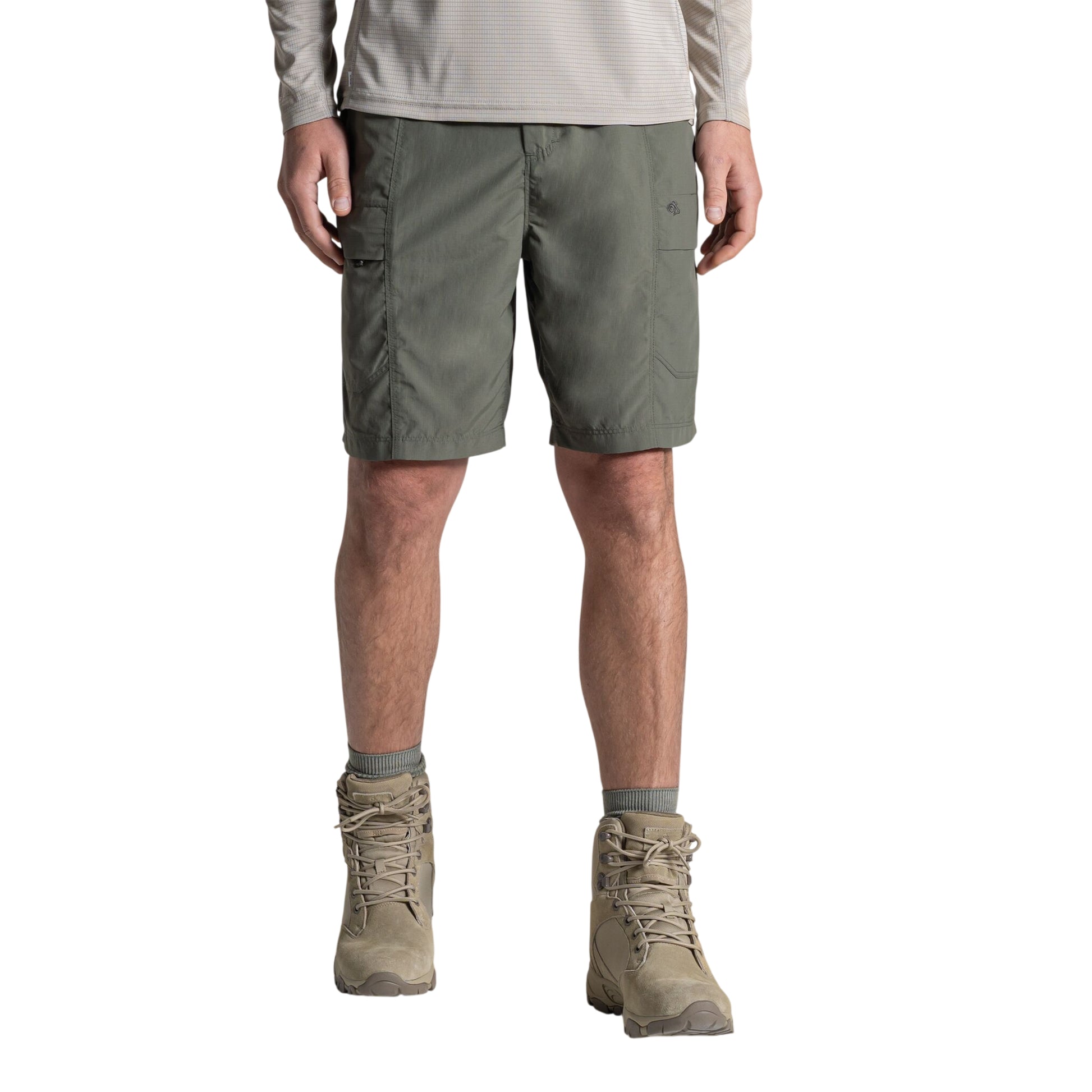 Dark Sage - Side - Craghoppers Mens Kadin Nosilife Cargo Shorts