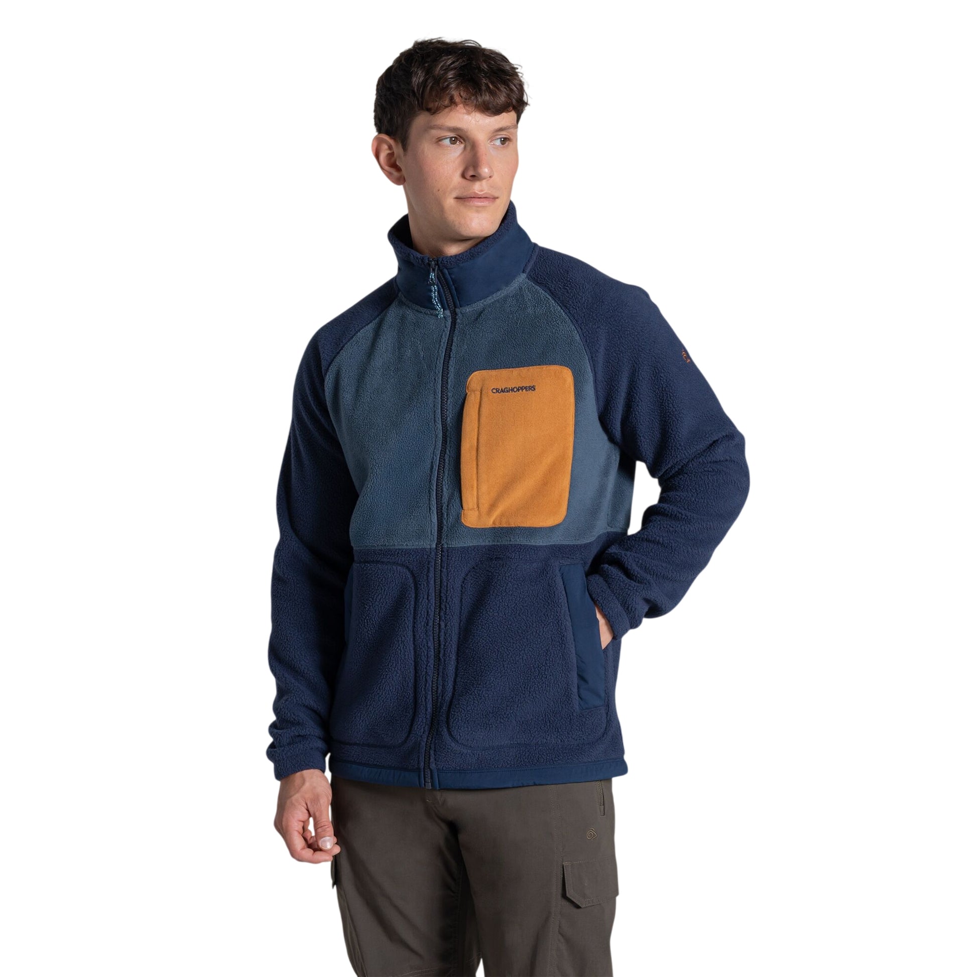 Blue Navy-Blue Stone - Side - Craghoppers Mens Dades Colour Block Jacket