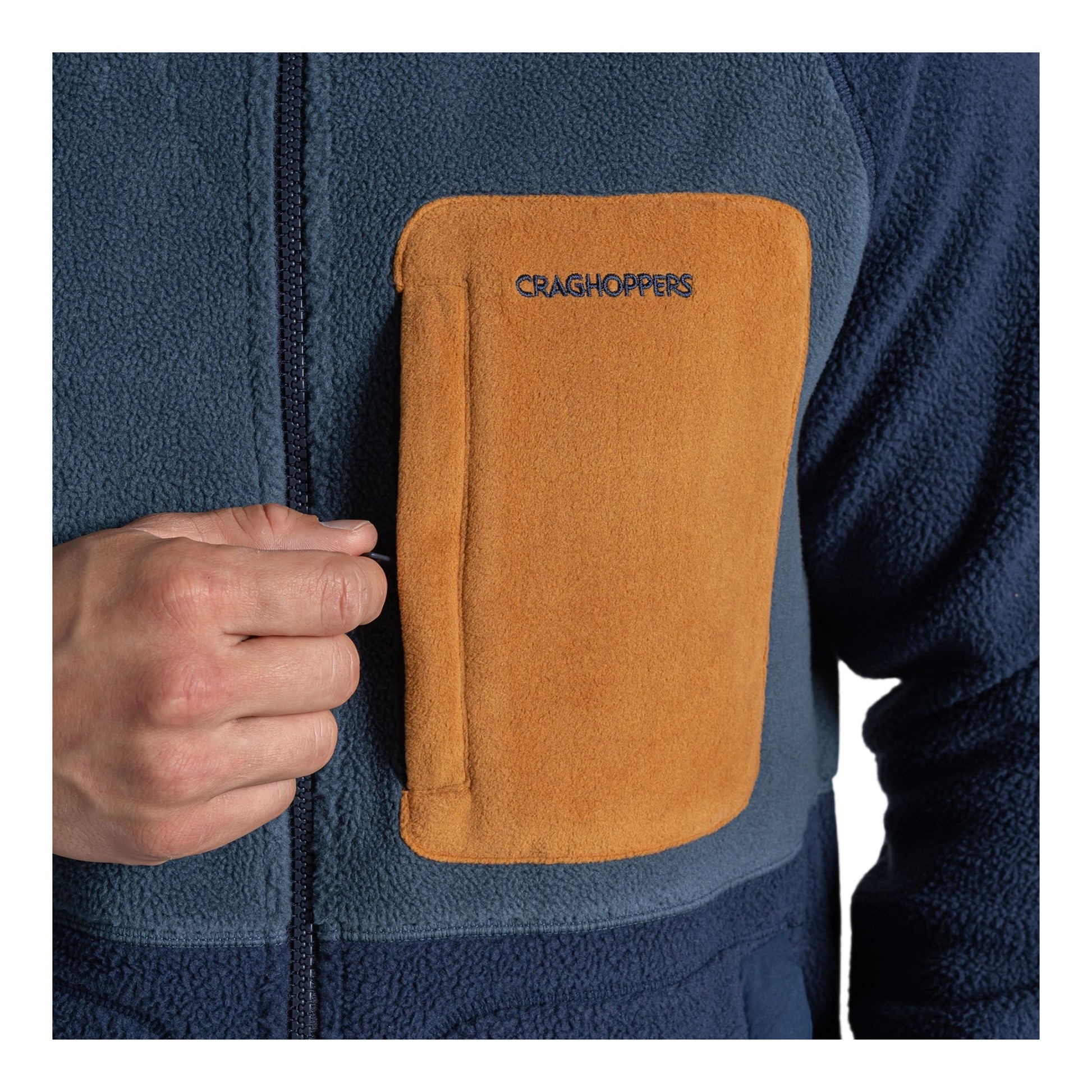 Blue Navy-Blue Stone - Lifestyle - Craghoppers Mens Dades Colour Block Jacket