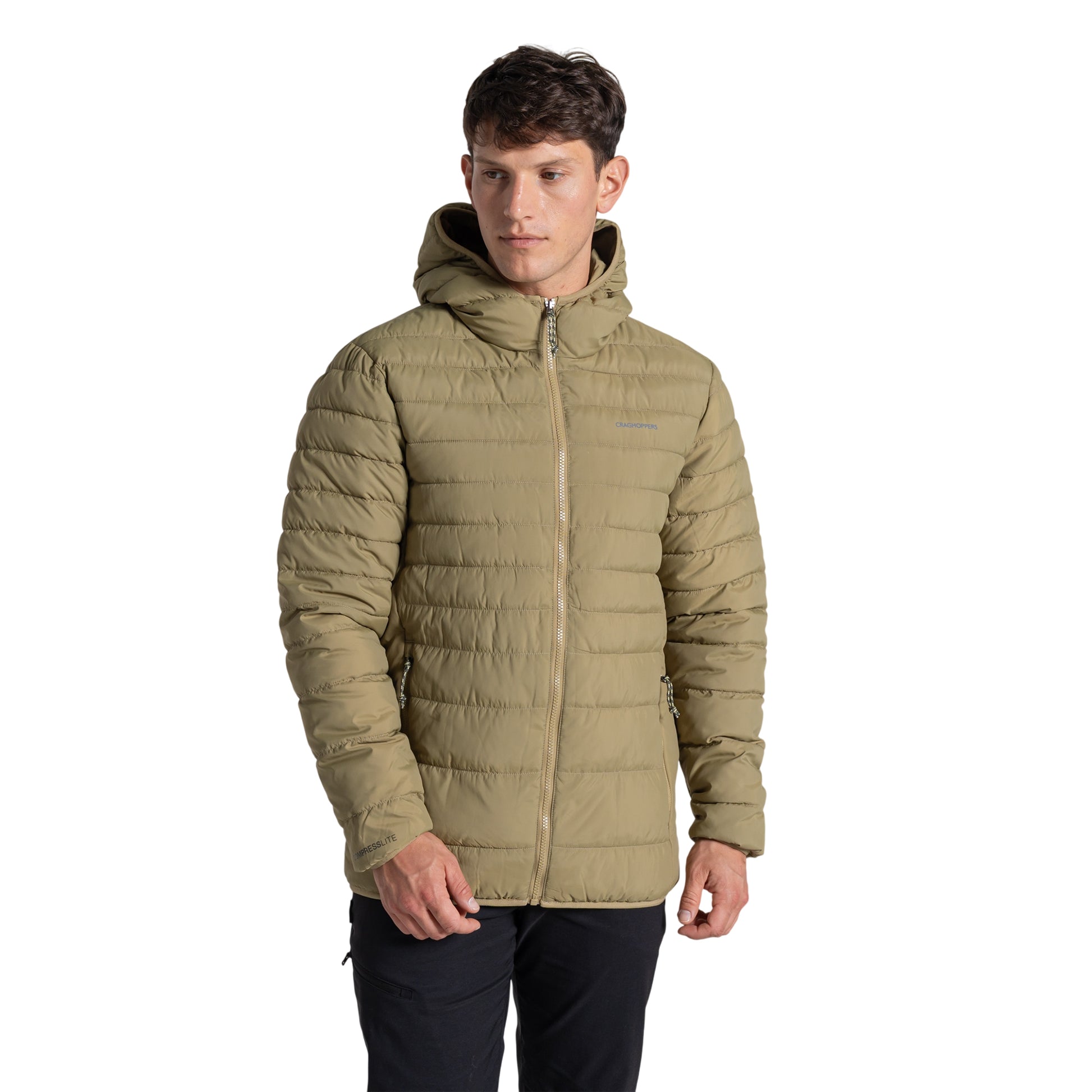 Cardamom - Side - Craghoppers Mens Compresslite IX Hooded Padded Jacket
