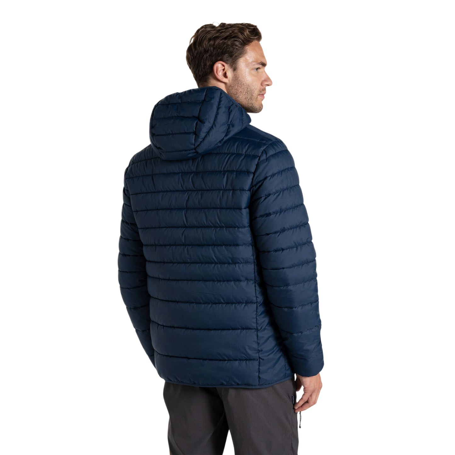 Blue Navy - Back - Craghoppers Mens Compresslite IX Hooded Padded Jacket