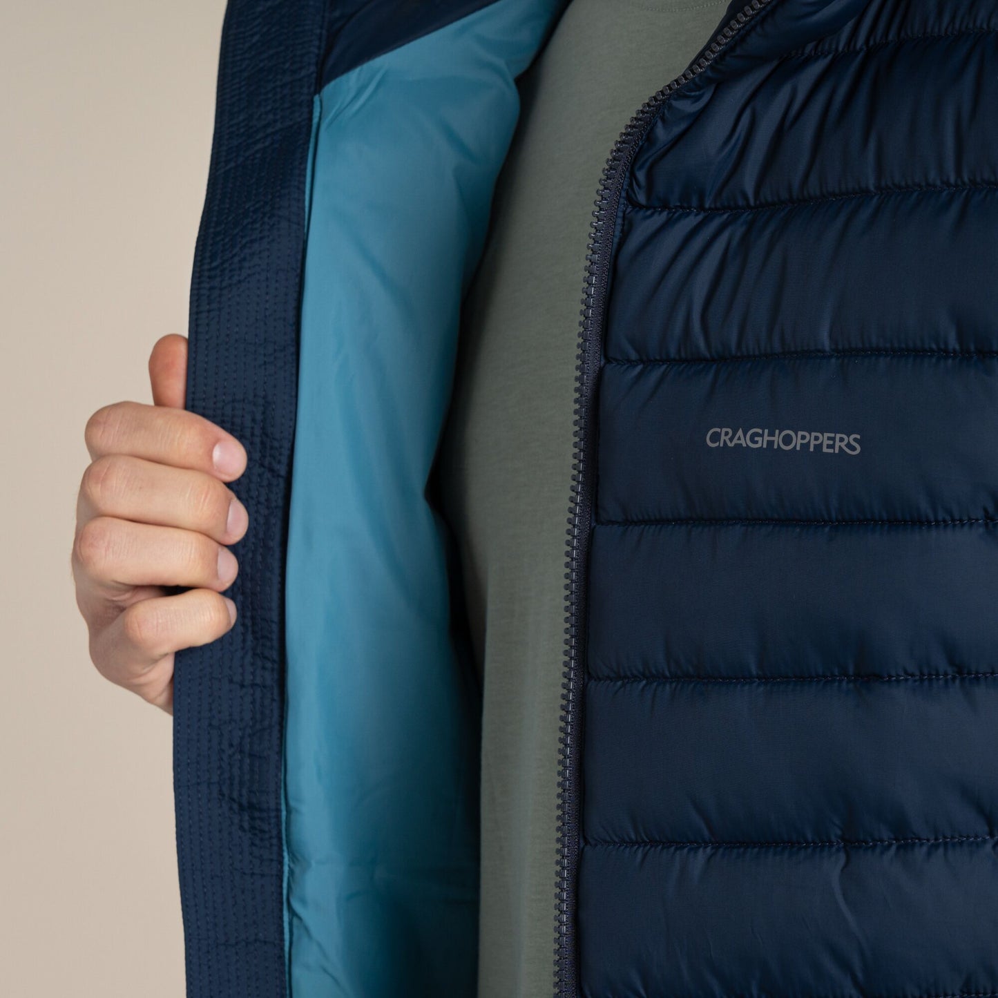 Blue Navy - Lifestyle - Craghoppers Mens Compresslite IX Hooded Padded Jacket
