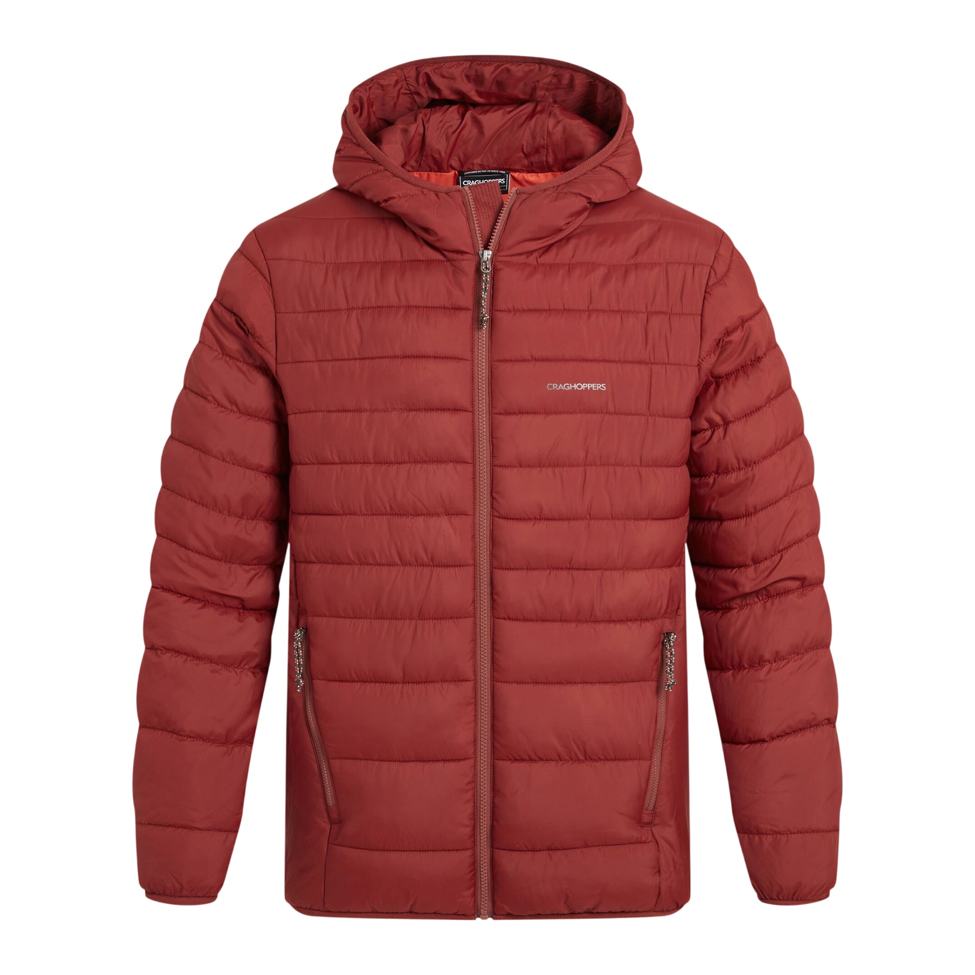 Red Jasper - Front - Craghoppers Mens Compresslite IX Hooded Padded Jacket