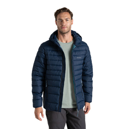 Blue Navy - Close up - Craghoppers Mens Compresslite IX Hooded Padded Jacket