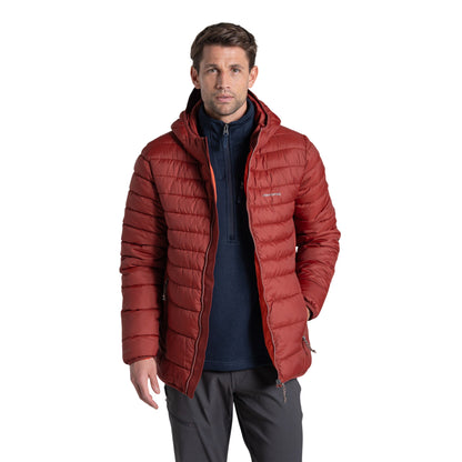 Red Jasper - Side - Craghoppers Mens Compresslite IX Hooded Padded Jacket