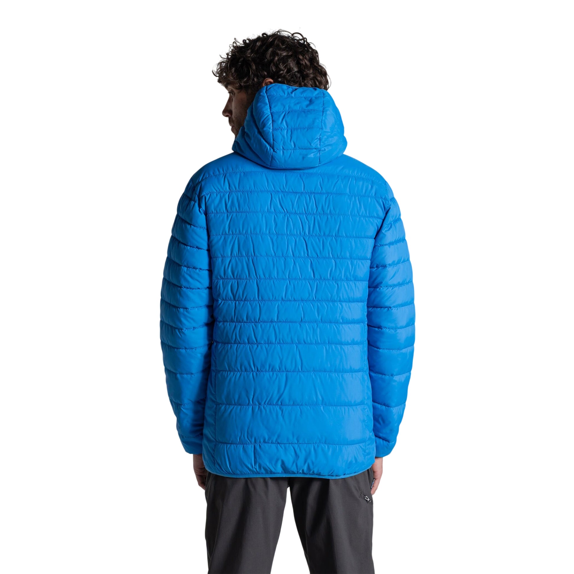 Sky Azure - Back - Craghoppers Mens Compresslite IX Hooded Padded Jacket