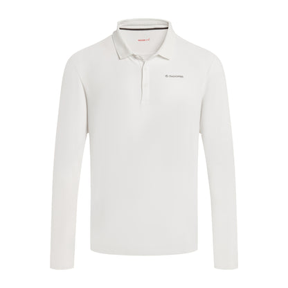 White - Front - Craghoppers Mens Bramshaw Golf Nosilife Long-Sleeved Polo Shirt