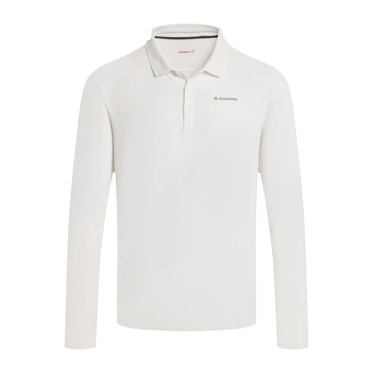 White - Front - Craghoppers Mens Bramshaw Golf Nosilife Long-Sleeved Polo Shirt