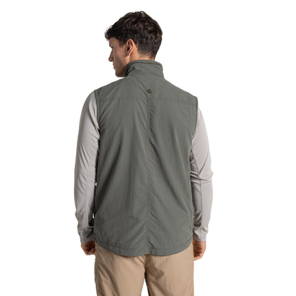 Dark Sage - Back - Craghoppers Mens Adventure V Nosilife Gilet