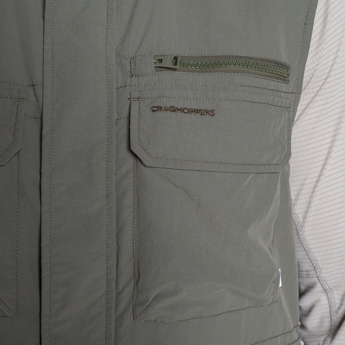 Dark Sage - Side - Craghoppers Mens Adventure V Nosilife Gilet