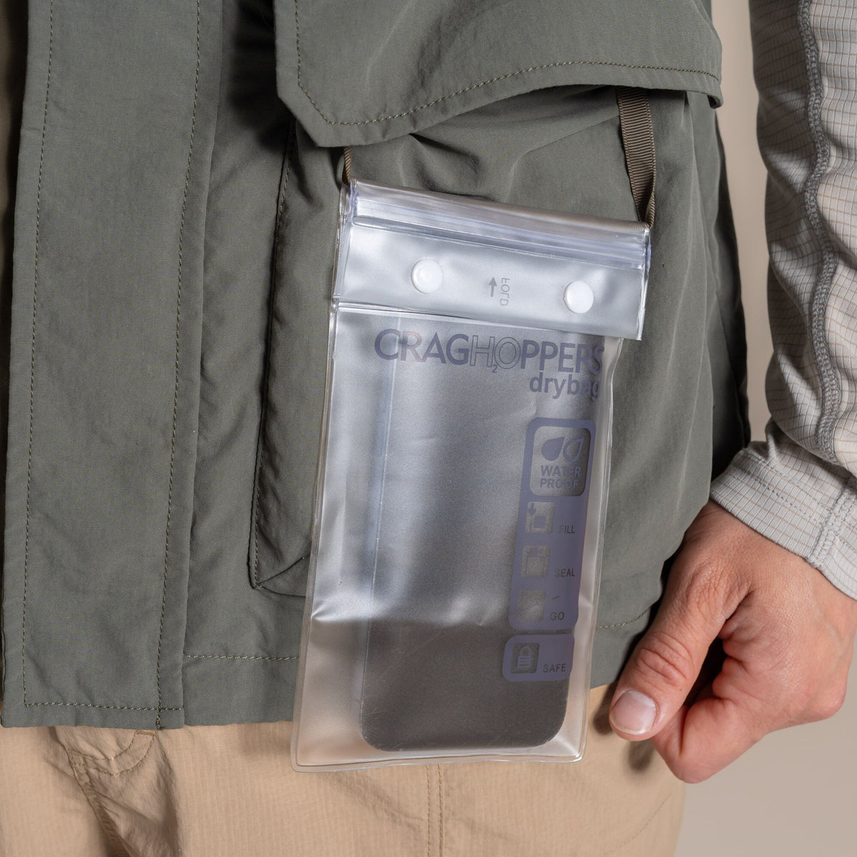Dark Sage - Pack Shot - Craghoppers Mens Adventure V Nosilife Gilet