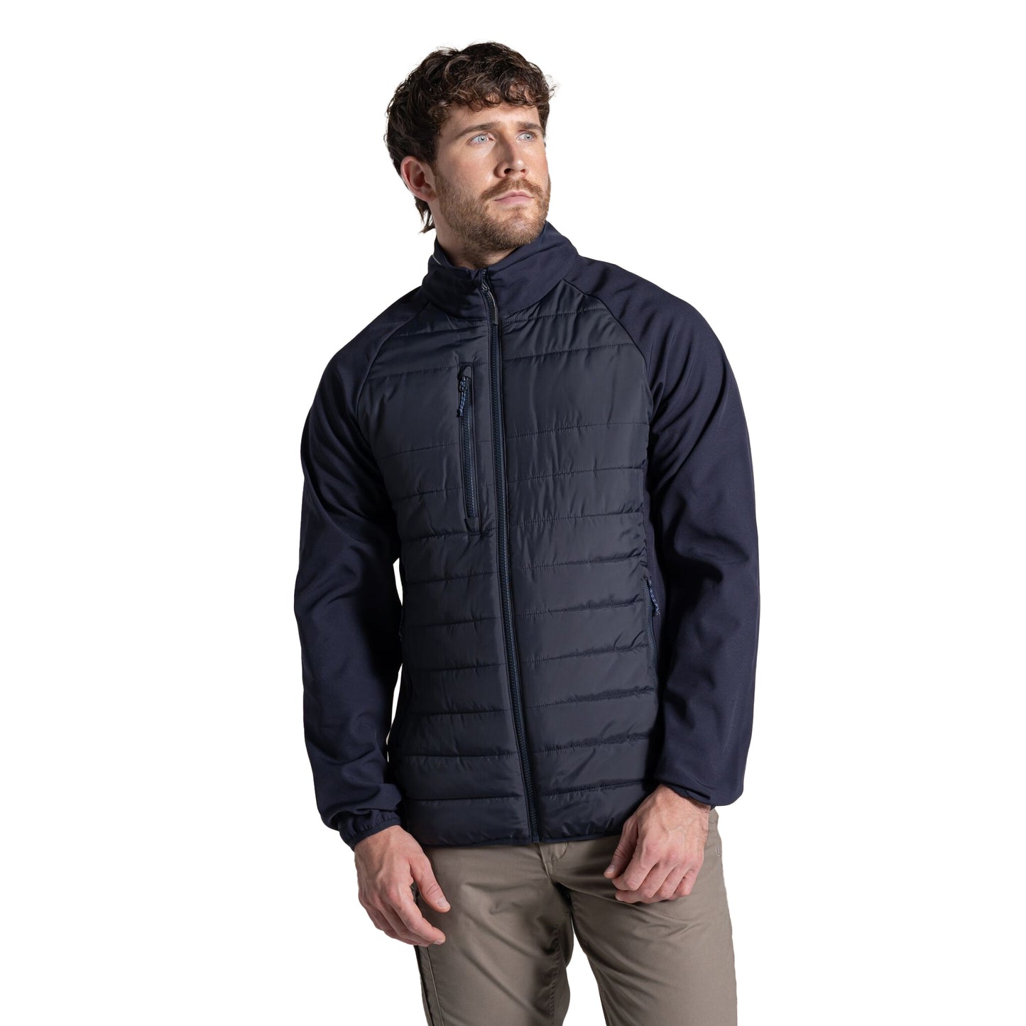 Dark Navy - Side - Craghoppers Mens Expert Compresslite Hybrid Jacket