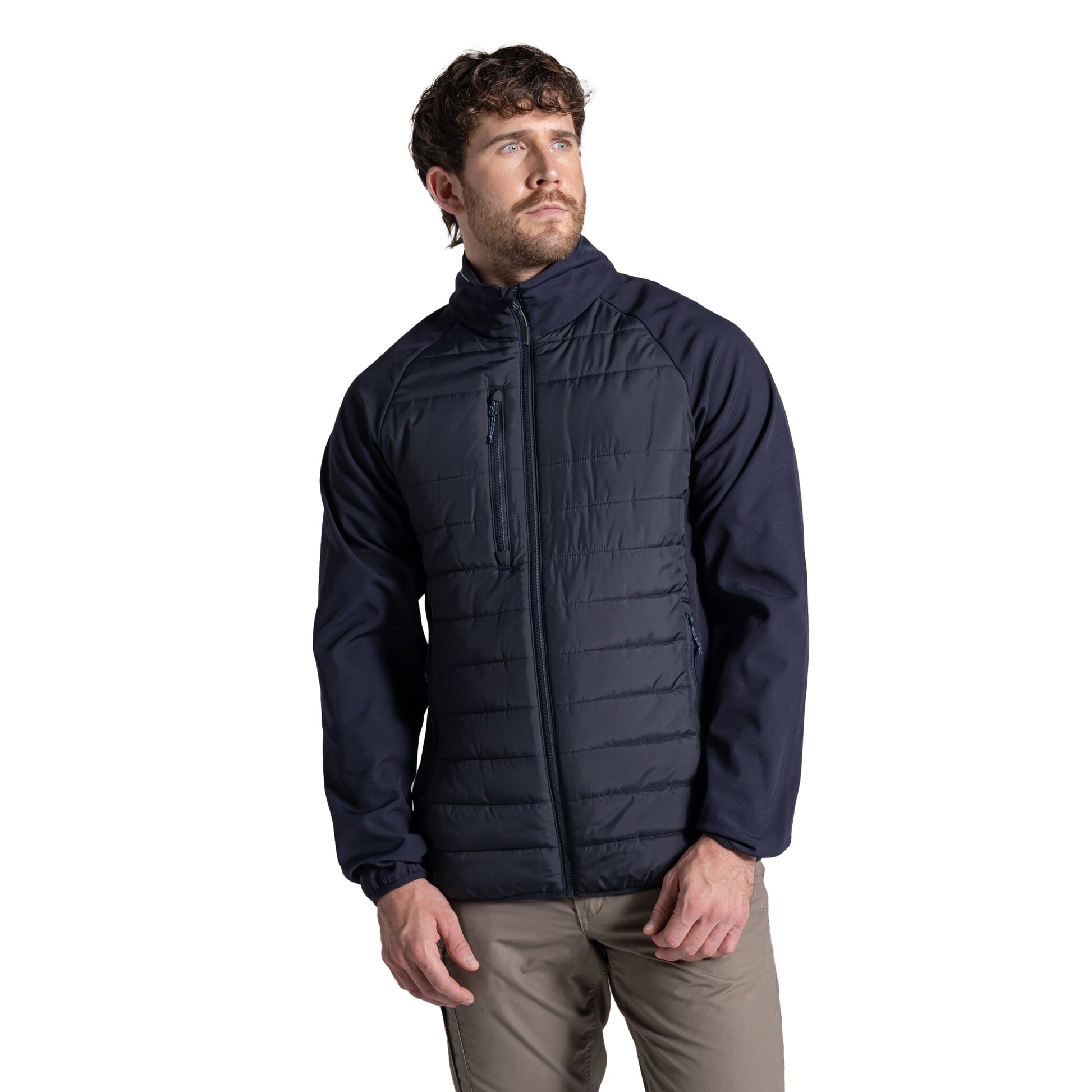 Dark Navy - Side - Craghoppers Mens Expert Compresslite Hybrid Jacket