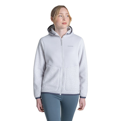 Lunar Grey - Side - Craghoppers Womens-Ladies Telesto Fleece Hooded Jacket