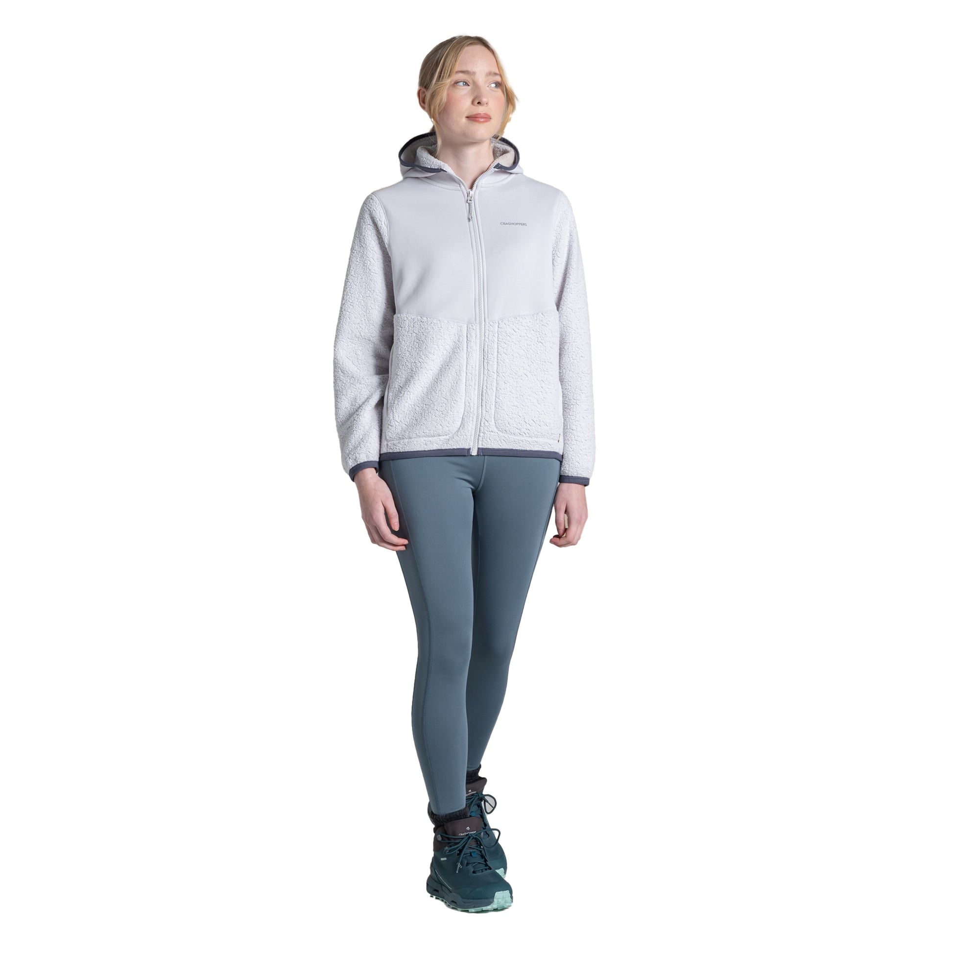 Lunar Grey - Lifestyle - Craghoppers Womens-Ladies Telesto Fleece Hooded Jacket
