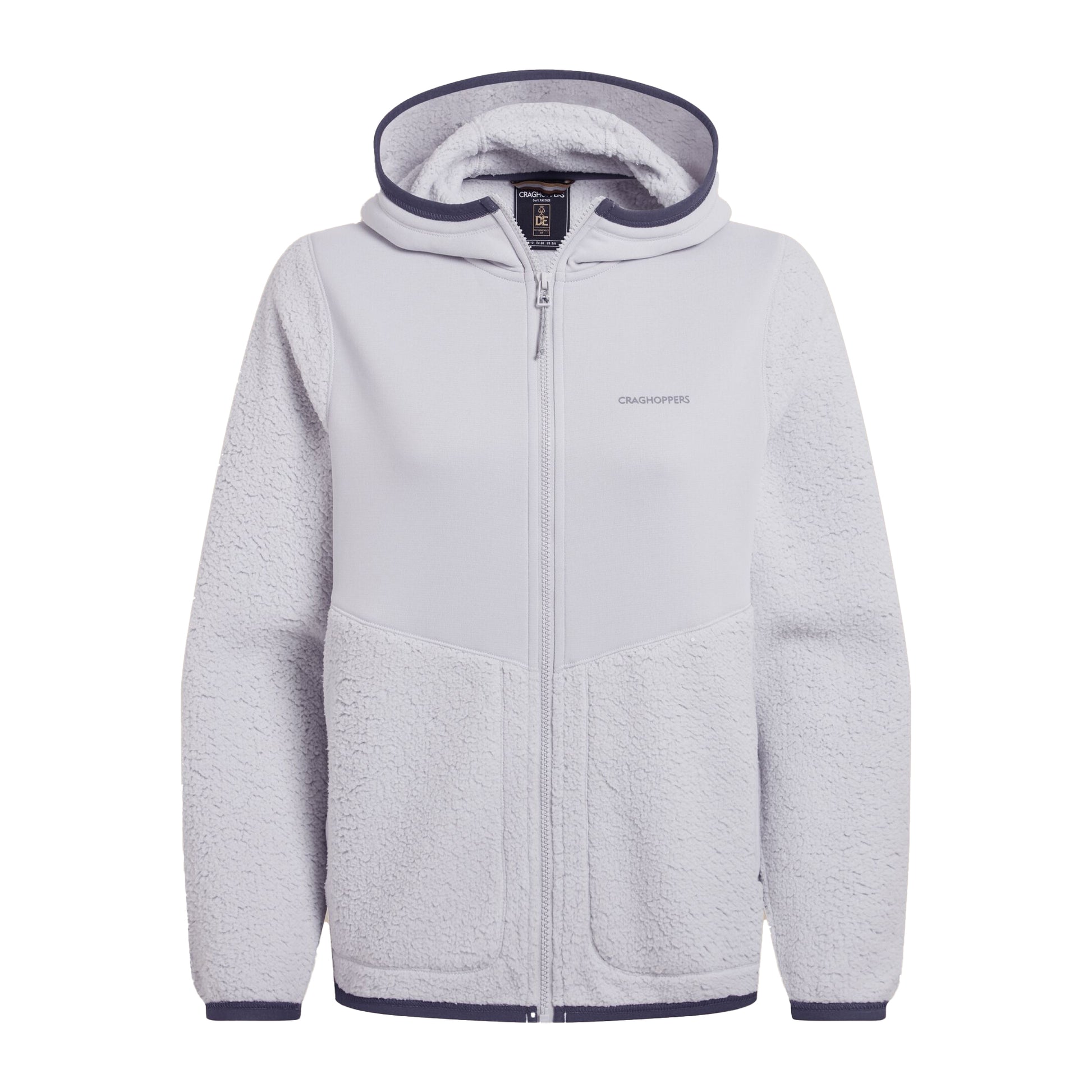 Lunar Grey - Front - Craghoppers Womens-Ladies Telesto Fleece Hooded Jacket