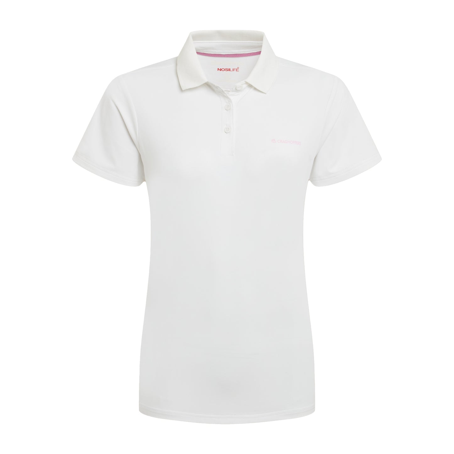 White - Front - Craghoppers Womens-Ladies Thornbury Nosilife Short-Sleeved Golf Polo Shirt