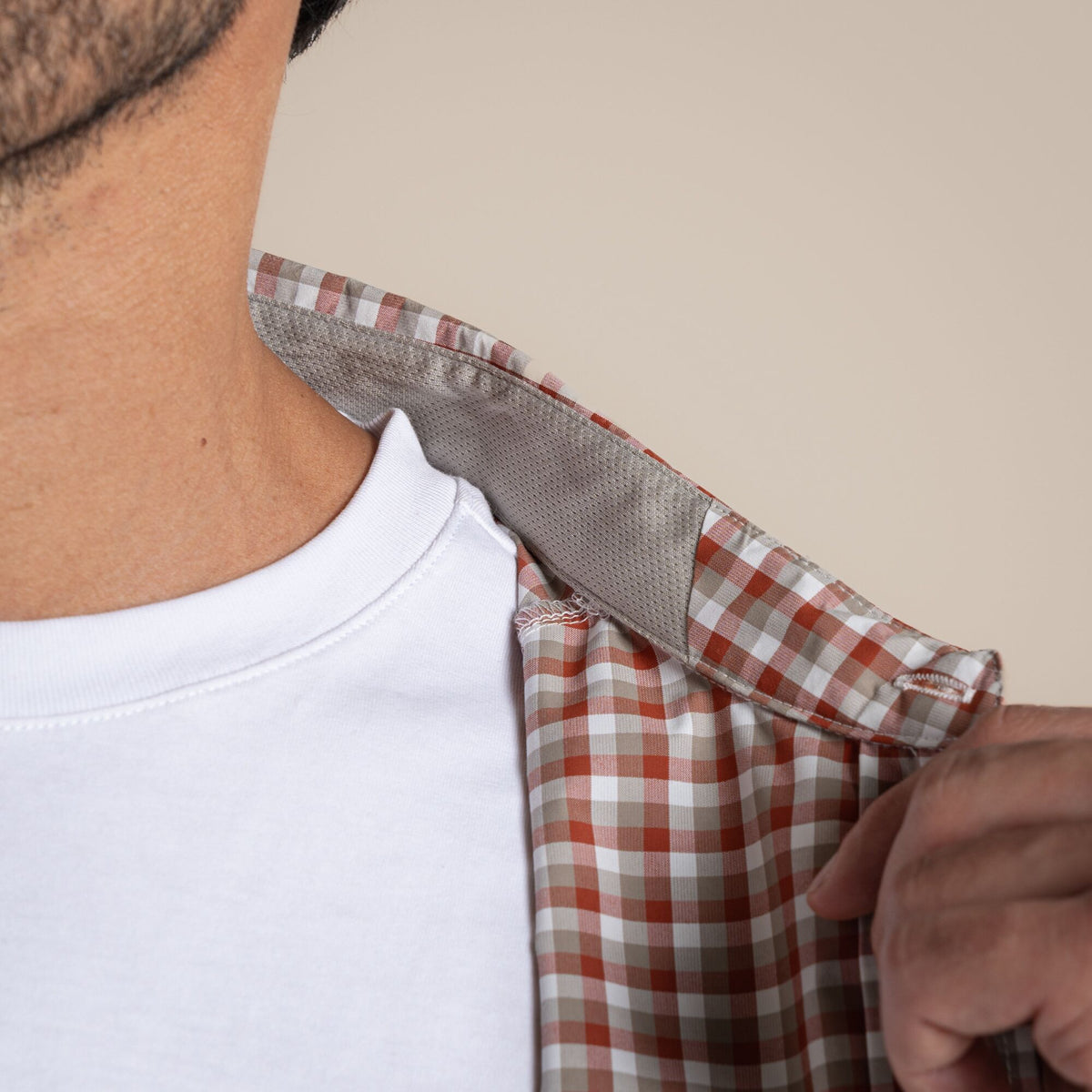 Red Beach - Pack Shot - Craghoppers Mens Checked Nosilife Shirt