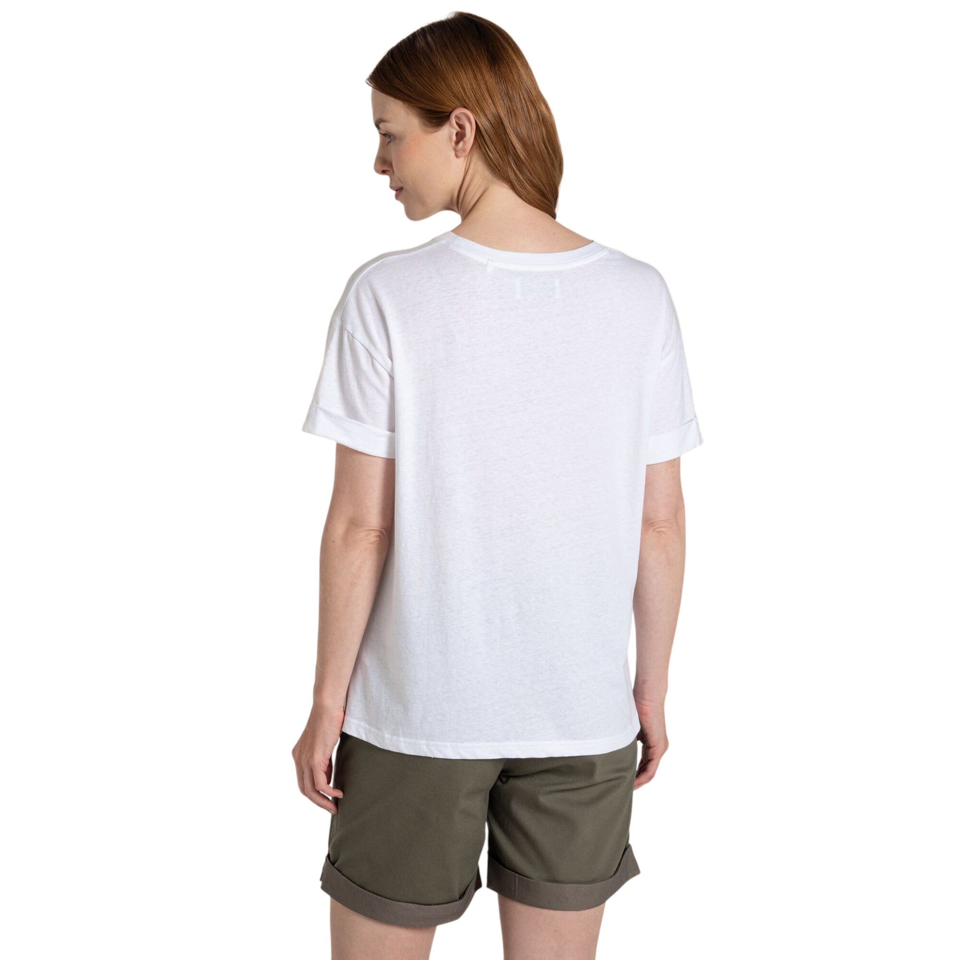 White - Back - Craghoppers Womens-Ladies Citrus T-Shirt