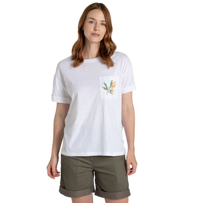 White - Side - Craghoppers Womens-Ladies Citrus T-Shirt