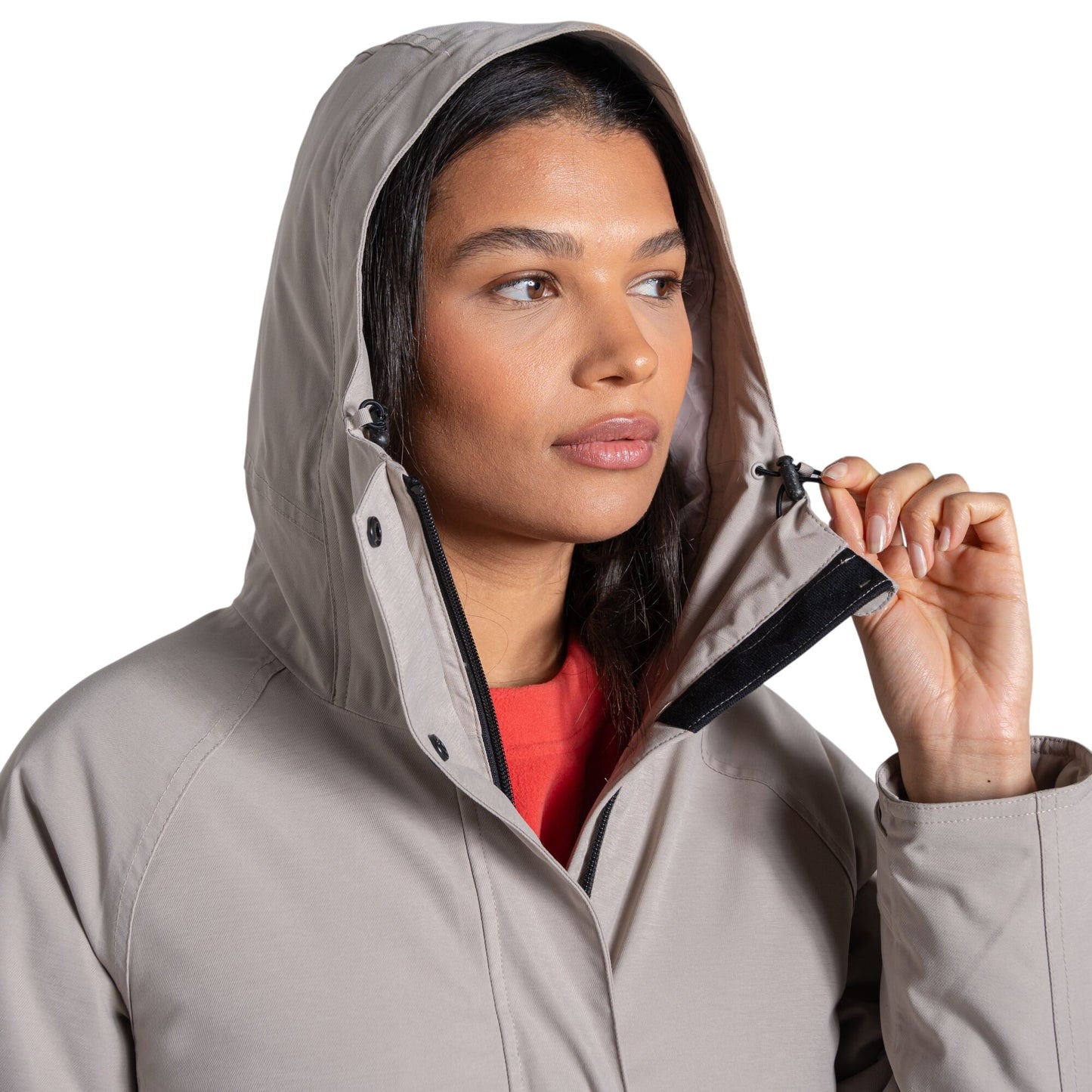 Soft Mushroom - Side - Craghoppers Womens-Ladies Rosalind II Waterproof Jacket