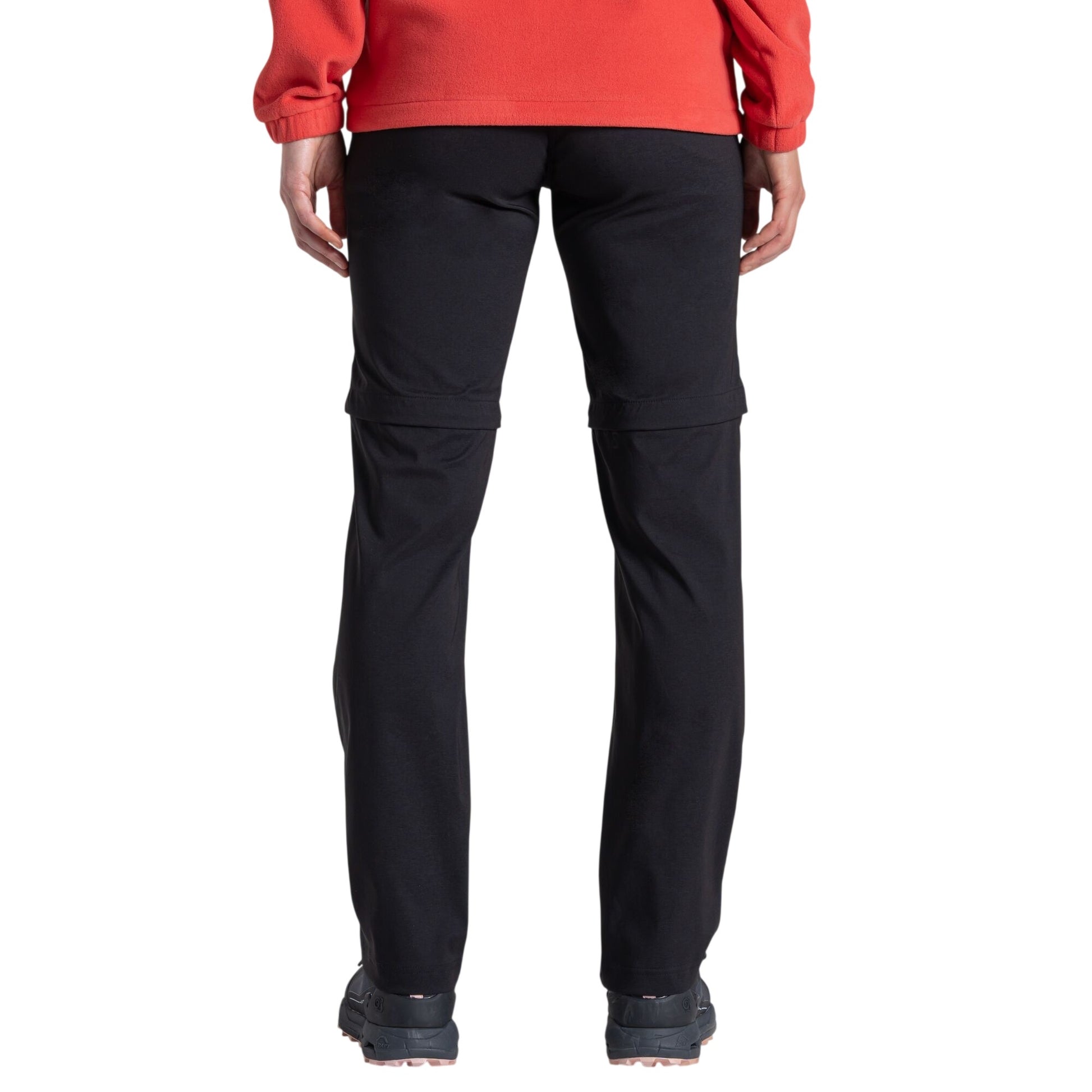 Black - Back - Craghoppers Womens-Ladies Kiwi Pro III Convertible Trousers