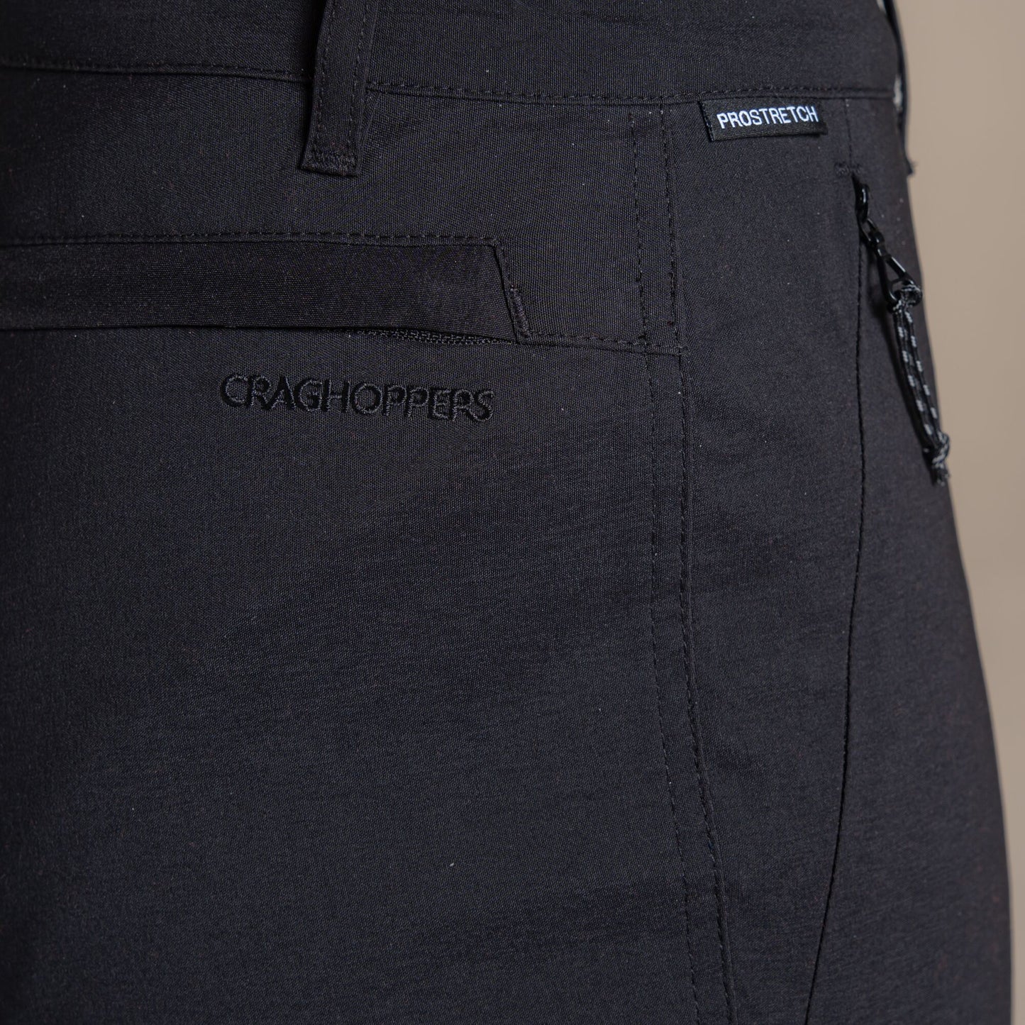 Black - Side - Craghoppers Womens-Ladies Kiwi Pro III Convertible Trousers