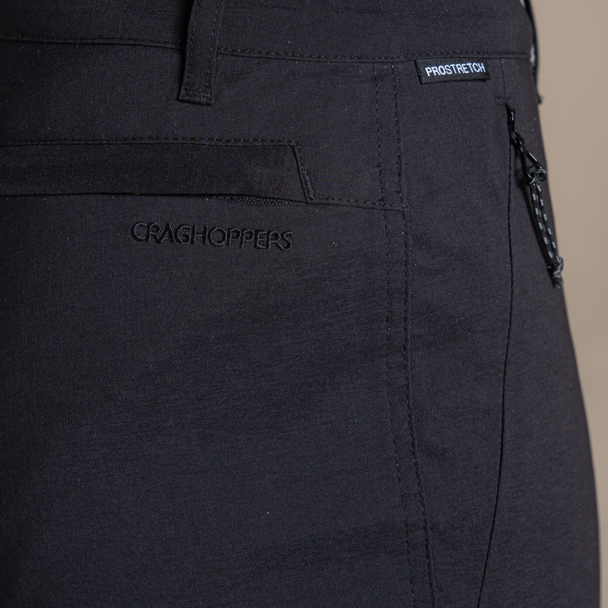 Black - Side - Craghoppers Womens-Ladies Kiwi Pro III Convertible Trousers