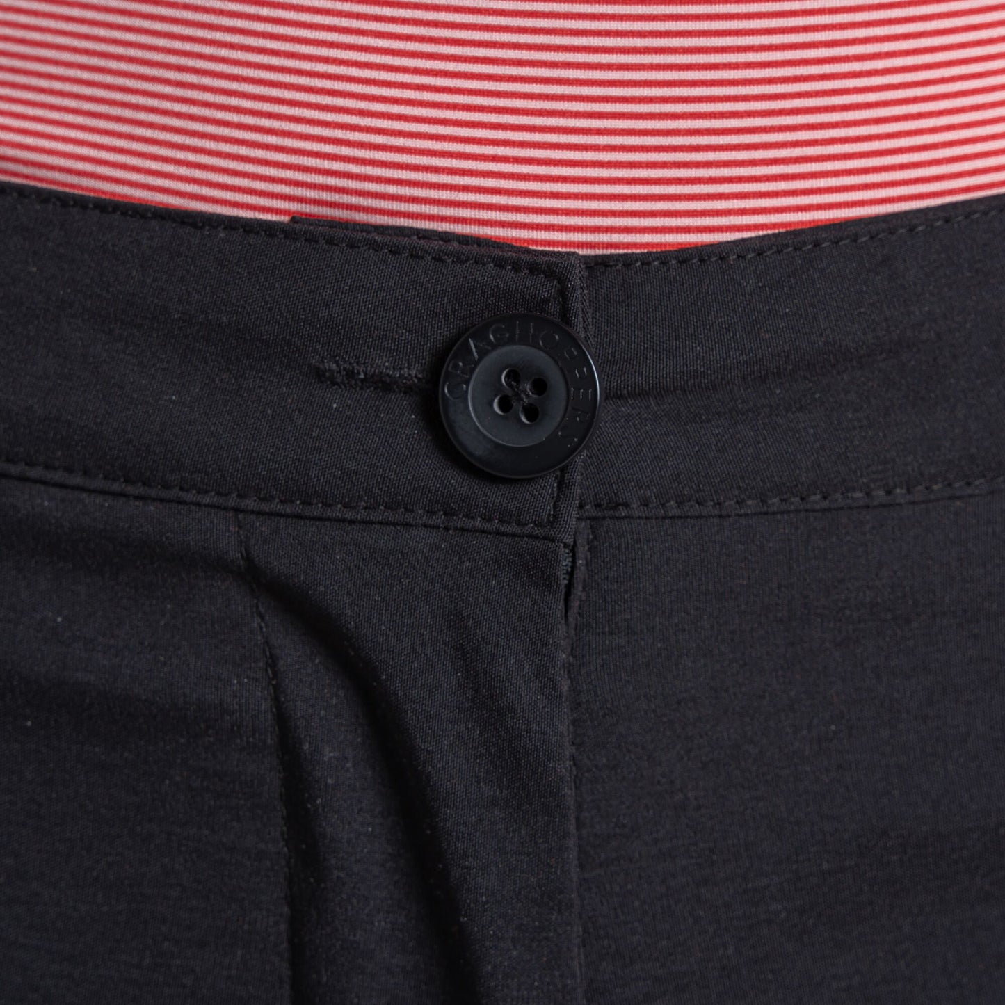 Black - Pack Shot - Craghoppers Womens-Ladies Kiwi Pro III Convertible Trousers