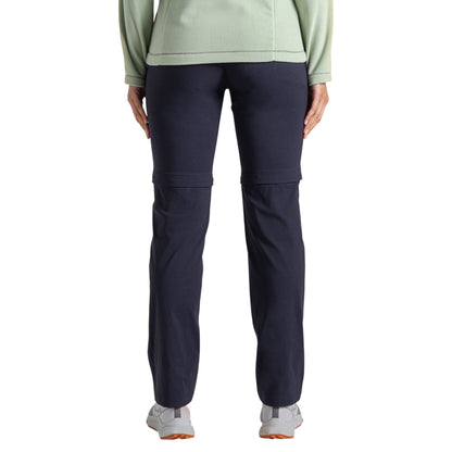 Dark Navy - Back - Craghoppers Womens-Ladies Kiwi Pro III Convertible Trousers
