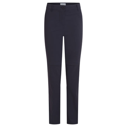 Dark Navy - Front - Craghoppers Womens-Ladies Kiwi Pro III Convertible Trousers